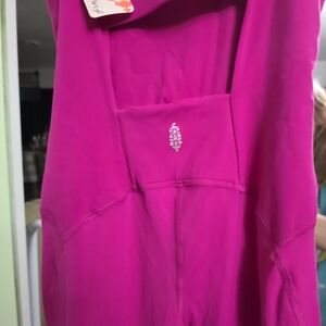 FREE PEOPLE FP MOVEMENT Never Been Jumpsuit Onesie one-piece Berry RARE Color